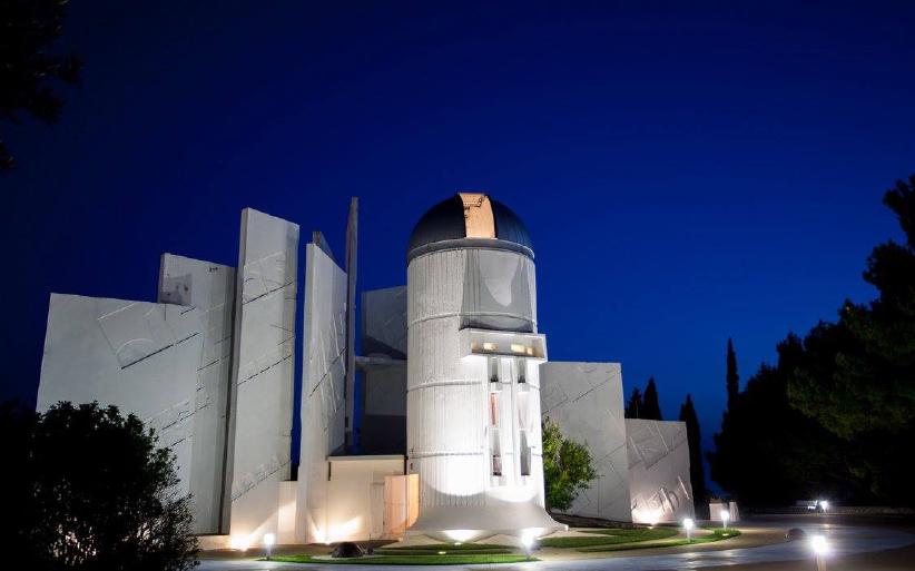 Outdoor view of the Makarska Observatory built by Ash-Dome